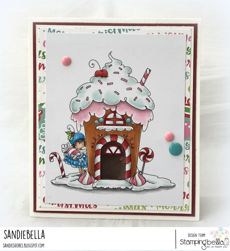 TEENY TINY TOWNIE GINGERBREAD HOUSE RUBBER STAMP