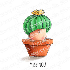 CACTUS BABY RUBBER STAMP (includes sentiment)