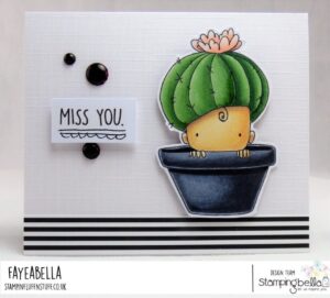 CACTUS BABY RUBBER STAMP (includes sentiment)