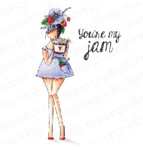 Curvy girl LOVES JAM rubber stamp