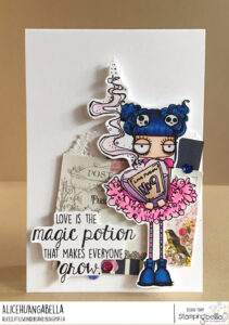 LOVE POTION ODDBALL rubber stamp