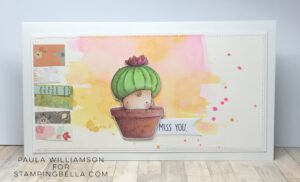 CACTUS BABY RUBBER STAMP (includes sentiment)