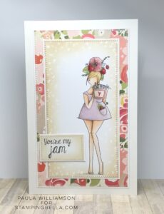 Curvy girl LOVES JAM rubber stamp