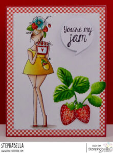 Curvy girl LOVES JAM rubber stamp