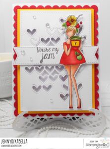 Curvy girl LOVES JAM rubber stamp