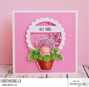 HYDRANGEA BABY RUBBER STAMP (includes sentiment)