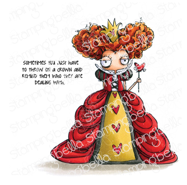 ODDBALL QUEEN OF HEARTS RUBBER STAMP (ALICE IN WONDERLAND COLLECTION)