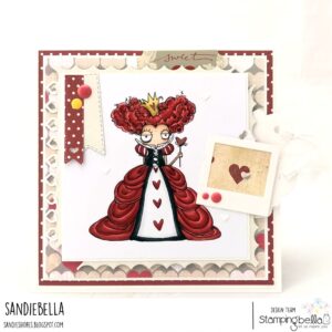 ODDBALL QUEEN OF HEARTS RUBBER STAMP (ALICE IN WONDERLAND COLLECTION)