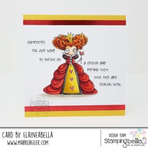 ODDBALL QUEEN OF HEARTS RUBBER STAMP (ALICE IN WONDERLAND COLLECTION)