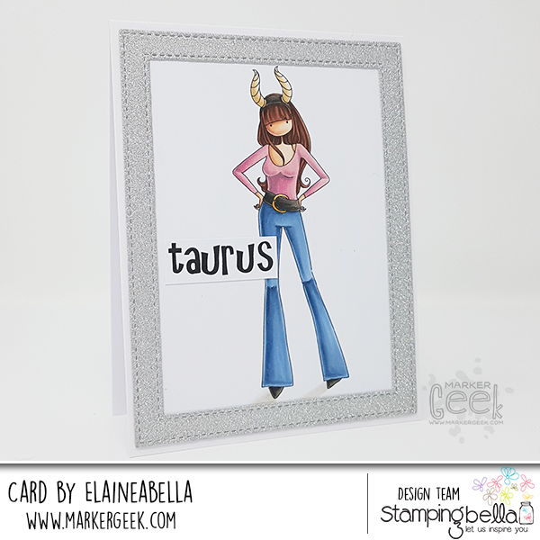 Stamping Bella Wonderful Wednesday: Uptown Zodiac Girl Taurus Card & Copic Colouring Video