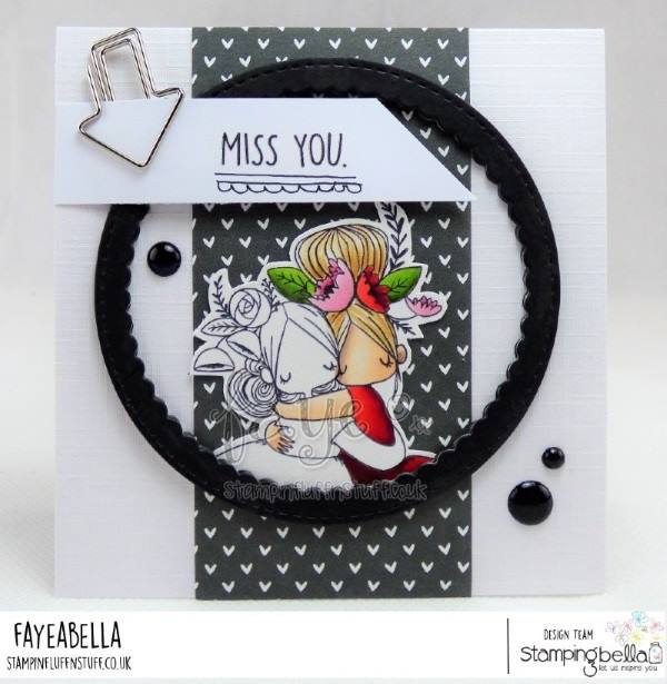 www.stampingbella.com- rubber stamp used: CURVY GIRL BESTIES. card made by FAYE WYNN JONES