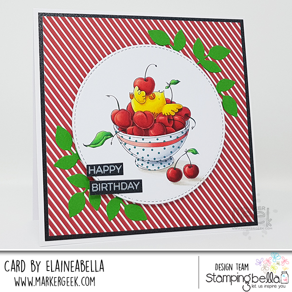 Stamping Bella: Marker Geek Monday Cherry Chick Card & Copic Colouring Video