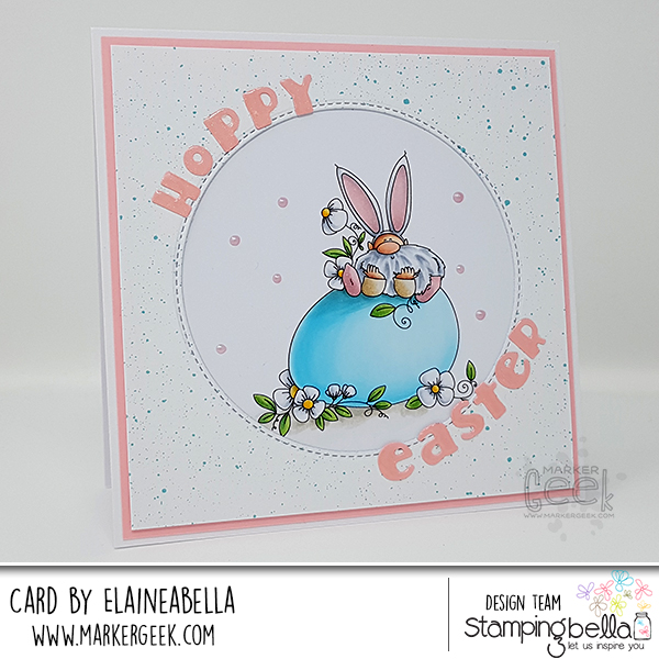 Stamping Bella Marker Geek Monday Gnome on an Egg Card & Copic Colouring Video