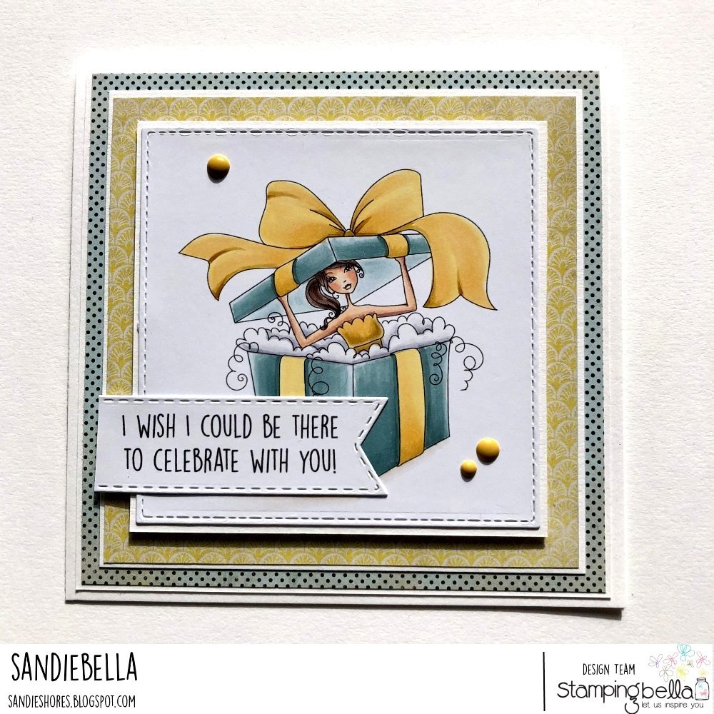 www.stampingbella.com:  rubber stamp used:  ALLBOXEDUPABELLA.  Card by SANDIE DUNNE