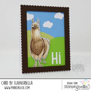 ODDBALL LLAMA RUBBER STAMP