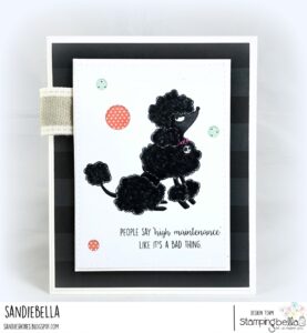 ODDBALL POODLE RUBBER STAMP