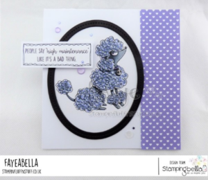 ODDBALL POODLE RUBBER STAMP