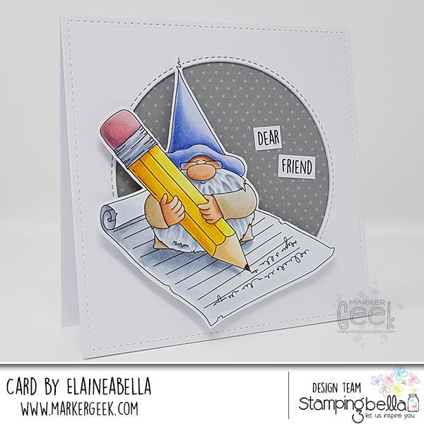 Stamping Bella Marker Geek Monday: The Gnome and the Letter Card and Copic Colouring Video