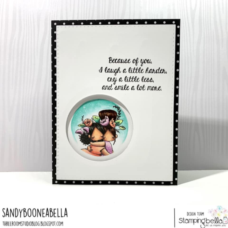 www.stampingbella.com: Rubber stamp used:  CURVY GIRL BESTIES  Card by: SANDY BOONE