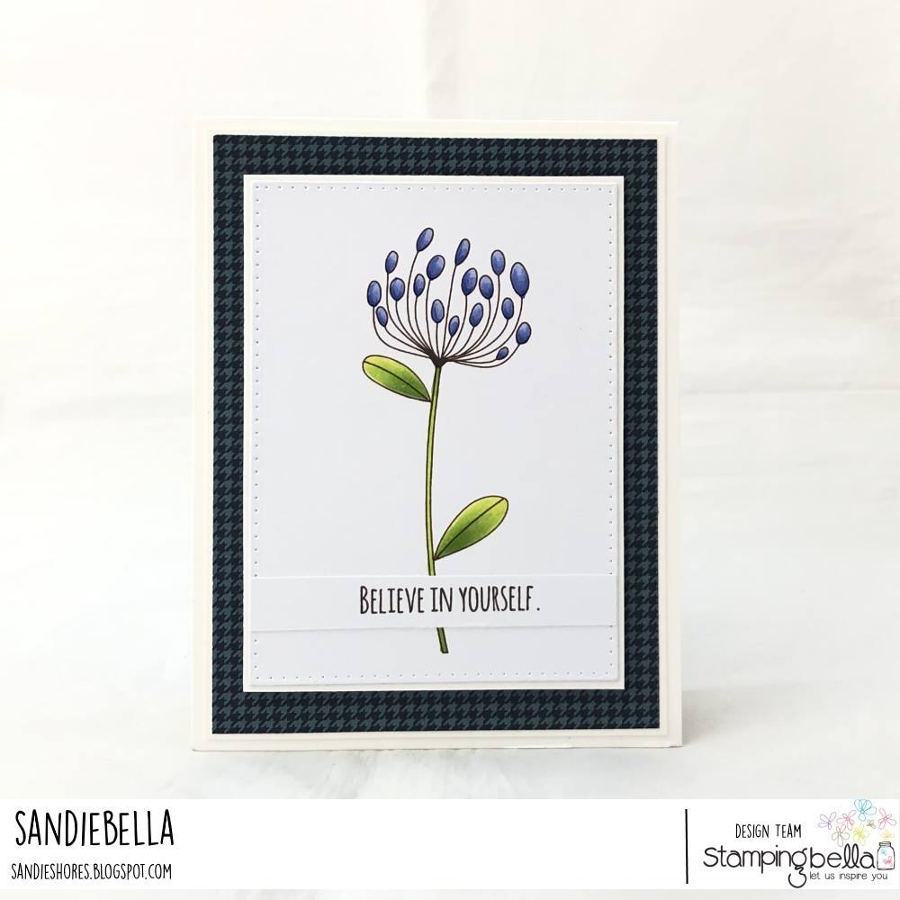 www.stampingbella.com: rubber stamp used DAISY FLORAL SET. card by  Sandie DUNNE