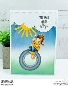 tiny townie TIRE SWING rubber stamp