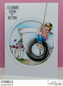 tiny townie TIRE SWING rubber stamp