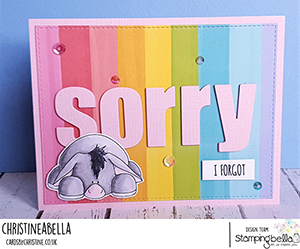 www.stampingbella.com: Rubber stamp used: DONKEY TRIO STUFFIES. Card by Christine Levison