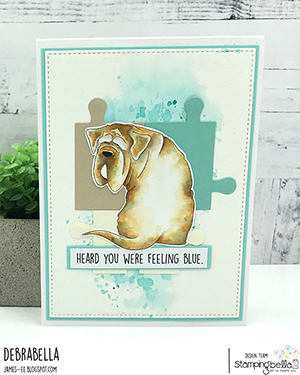 www.stampingbella.com: rubber stamp used: MASTIFF, card by Debra James