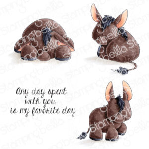 DONKEY TRIO STUFFIES RUBBER STAMPS (includes 4 stamps)