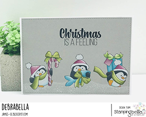 PENGUINS BEARING GIFTS rubber stamps