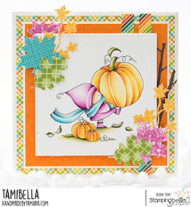 BUNDLE GIRL at the PUMPKIN PATCH rubber stamp