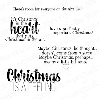 CHRISTMAS SENTIMENT SET rubber stamps