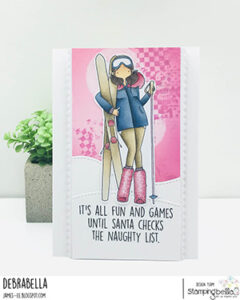 CURVY GIRL LOVES to SKI rubber stamp