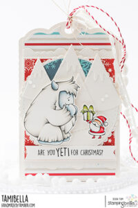 YETI and SANTA rubber stamp