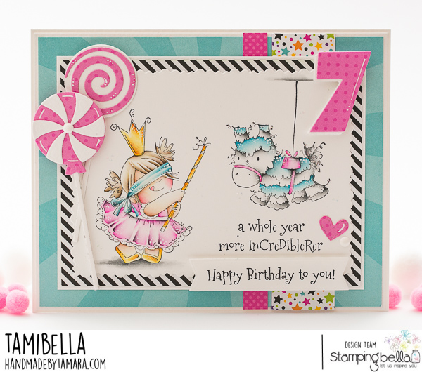 www.stampingbella.com: rubber stamp used PINATA SQUIDGY.. card by Tamara Potocznik