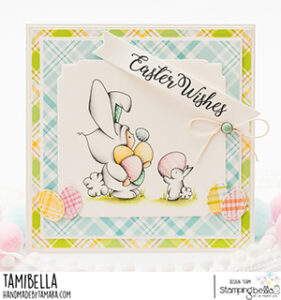 BUNDLE GIRL BUNNY RUBBER STAMP