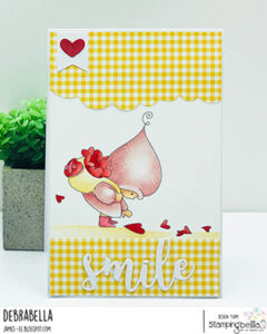 BUNDLE GIRL WITH A HEART TRAIL RUBBER STAMP