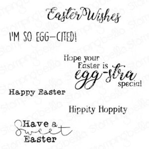 EASTER SENTIMENT SET RUBBER STAMPS