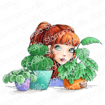 MOCHI PLANT GIRL RUBBER STAMP