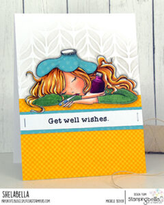 UNDER THE WEATHER MOCHI GIRL RUBBER STAMP