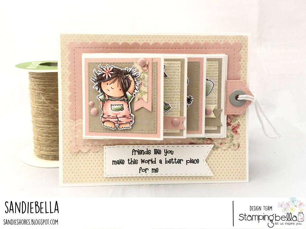 www.stampingbella.com: rubber stamp used:  SQUIDGY PALS card by SANDIE DUNNE