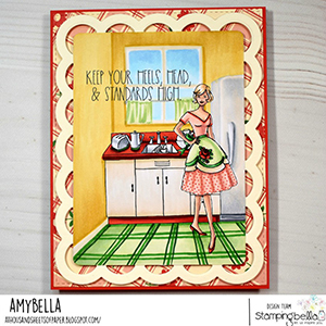 www.stampingbella.com: rubber stamp used: EDGAR AND MOLLY VINTAGE VACUUM SET card by AMY YOUNG