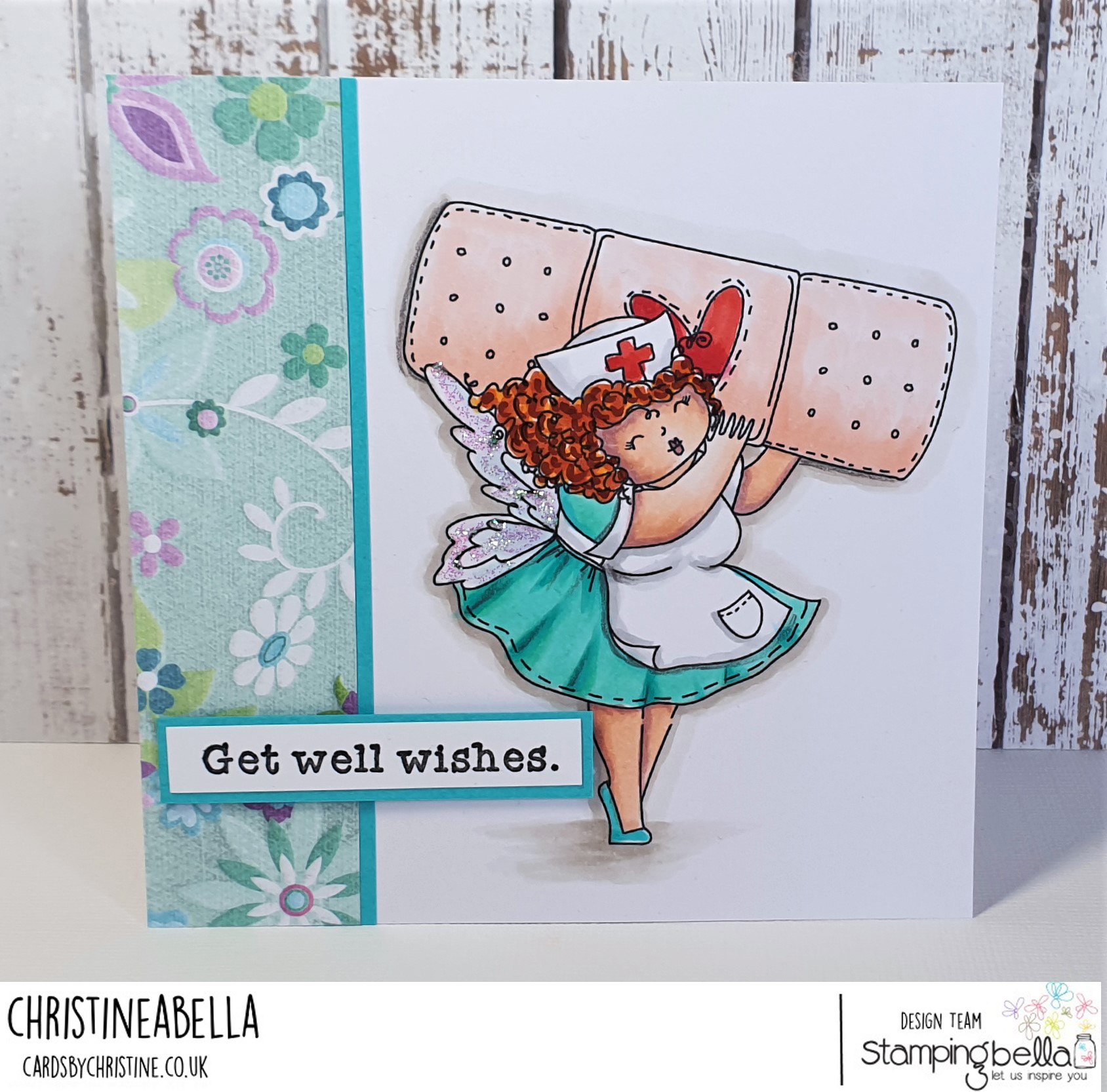 www.stampingbella.com: rubber stamp used: EDNA TO THE RESCUE.  Card by Christine Levison