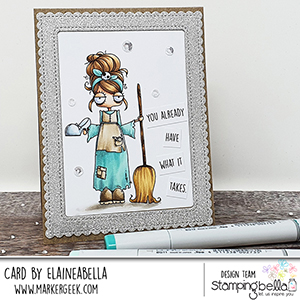 www.stampingbella.com: rubber stamp used: ODDBALL Cinderella . card by ELaine Hughes