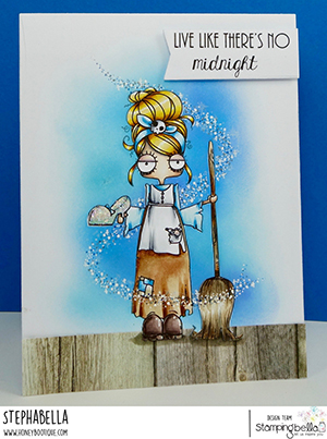 www.stampingbella.com: rubber stamp used: ODDBALL Cinderella . card by Stephanie Hill