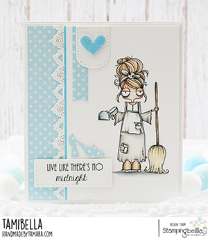 www.stampingbella.com: rubber stamp used: ODDBALL Cinderella . card by Tamara Potocnik