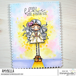 www.stampingbella.com: rubber stamp used: ODDBALL HIPPIE. Card by Amy Young