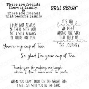 FRIENDSHIP SENTIMENT SET (8 RUBBER STAMPS)