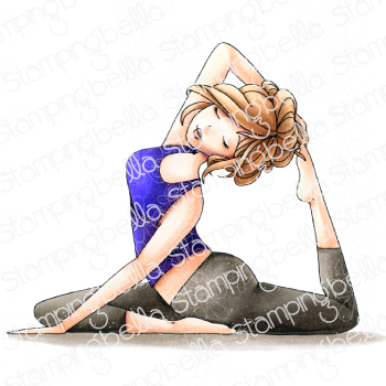 MOCHI YOGA GIRL RUBBER STAMP