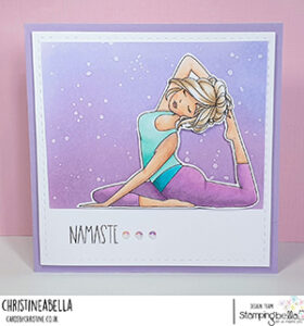 MOCHI YOGA GIRL RUBBER STAMP